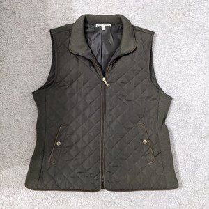 Olive green womens lightweight vest size xl